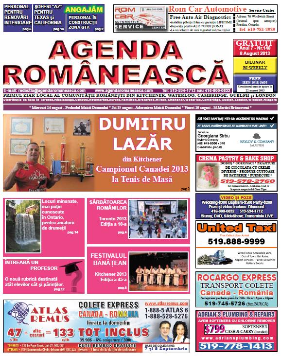 Numarul 140 – 8 August 2013