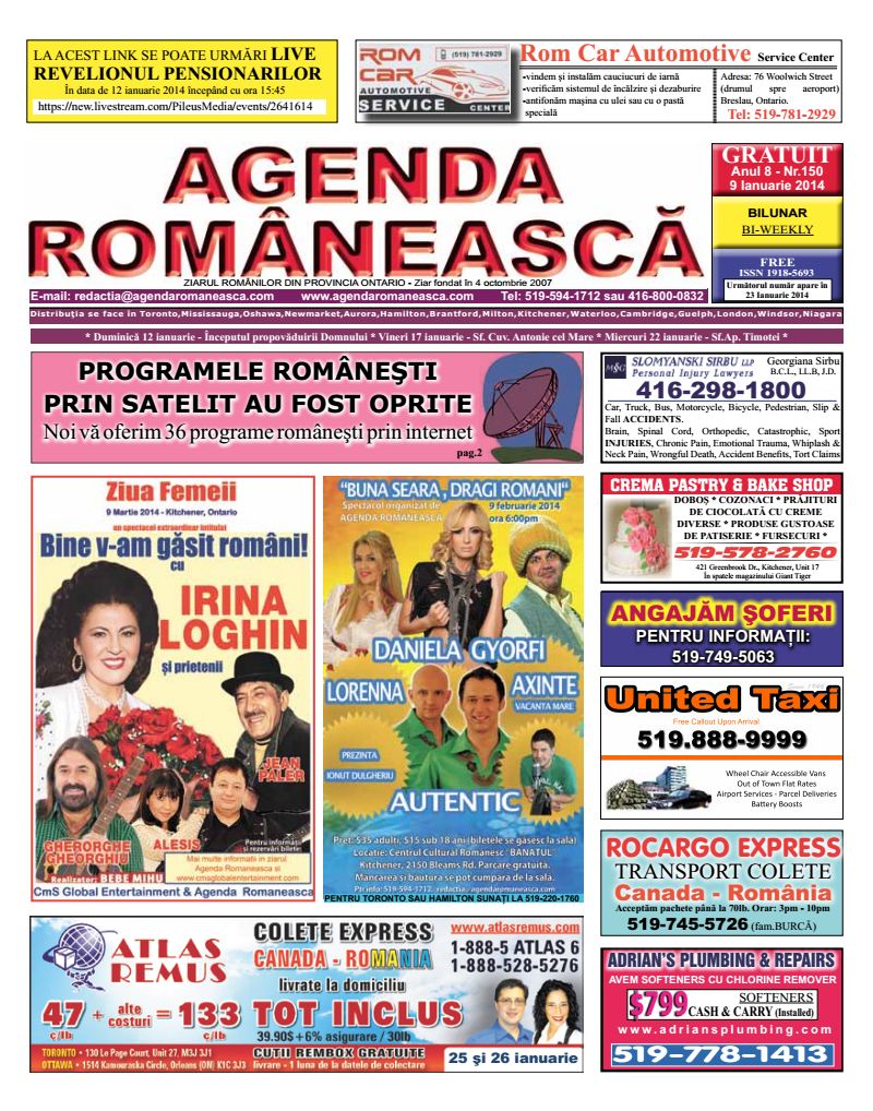 Numarul 150 – 9 Ianuarie 2014