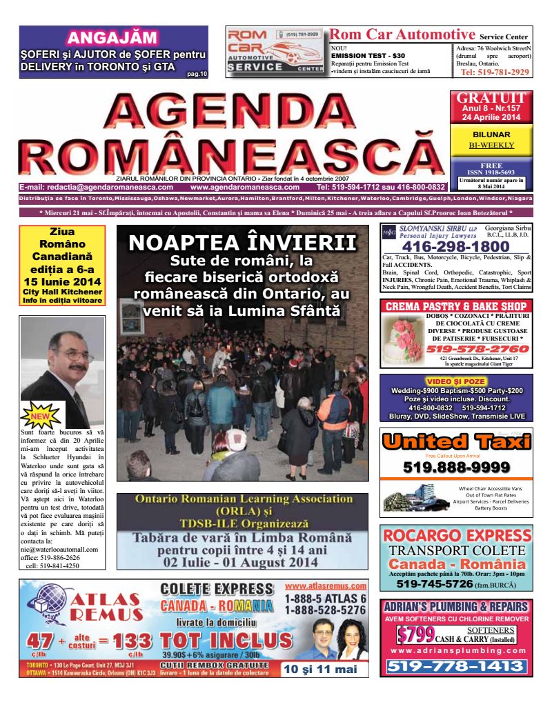 Numarul 157 – 24 Aprilie 2014