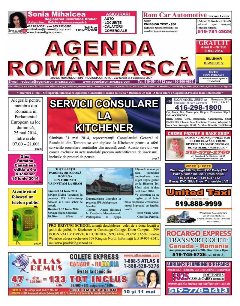 Numarul 158 – 8 Mai 2014