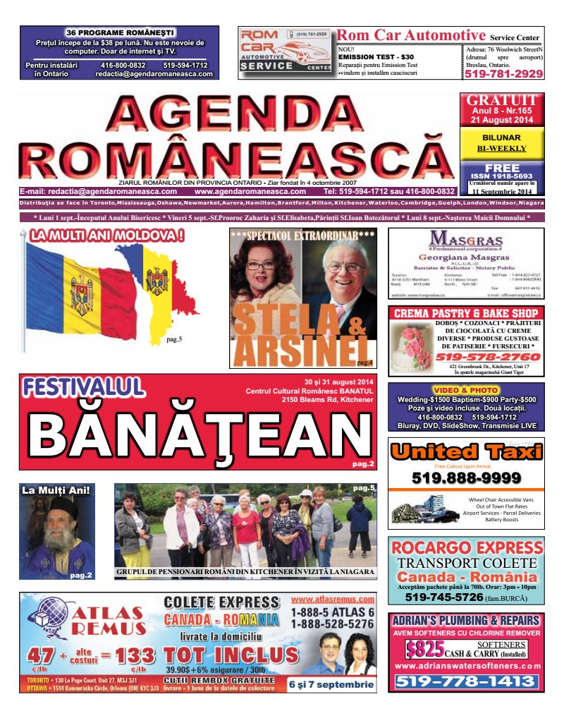 Numarul 165 – 22 August 2014