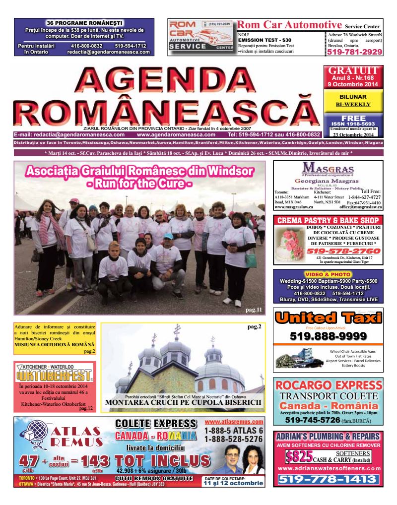 Numarul 168 – 9 Octombrie 2014
