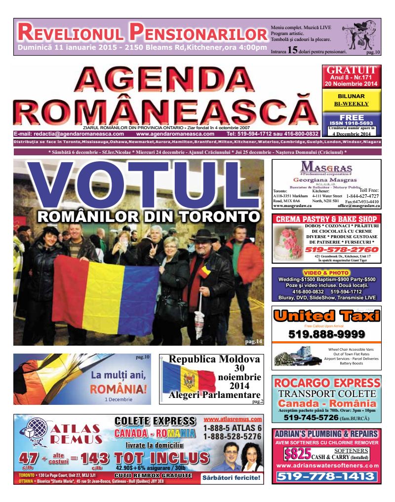 Numarul 171 – 20 Noiembrie 2014