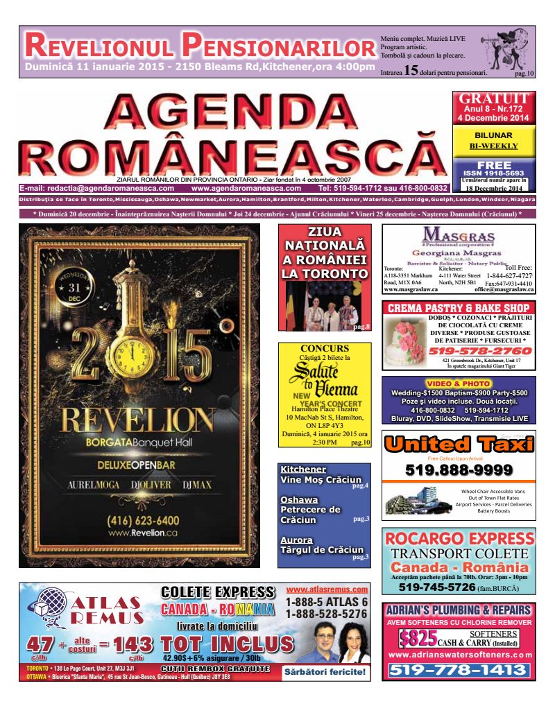 Numarul 172 – 4 Decembrie 2014